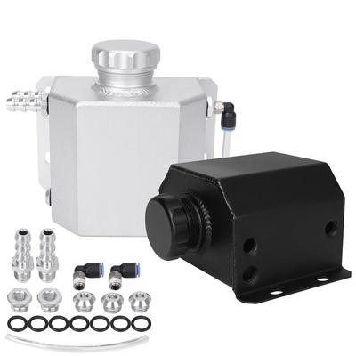 Universal 1L Alloy Engine Oil Fuel Gas Catch Can Breather Tank Bottle Coolant Radiator Overflow Tank