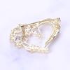 Blucome New Creative Simple Love Shape Brooch Elegant Pin Temperament Corsage Women Jewelry Accessories