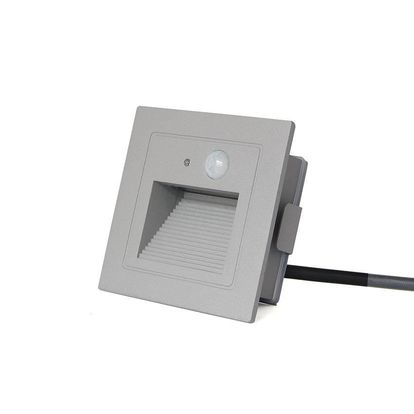 Outdoor LED Motion Sensor Step Light, Waterproof Recessed Aluminum Plinth Light