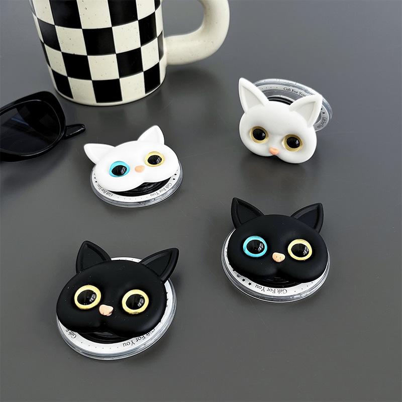 Mobile Phone Airbag Bracket, Abnormal Pupil Cat Retractable Magnetic Desktop Bracket, Removable And Retractable Portable For Watching Dramas