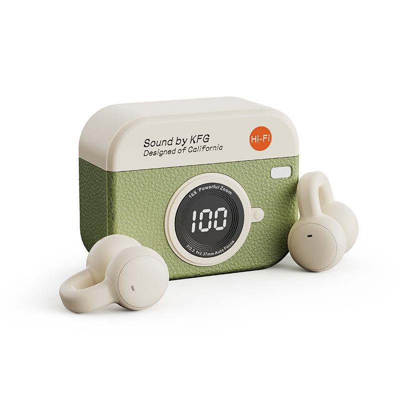 Leather Grain Q87 Bluetooth Earbuds: Retro Design with Super Long Battery Life for Active Use