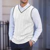 Men's  Leisure  Big Size  V-Neck  Thickened  Knitting  Vest  Sleeveless