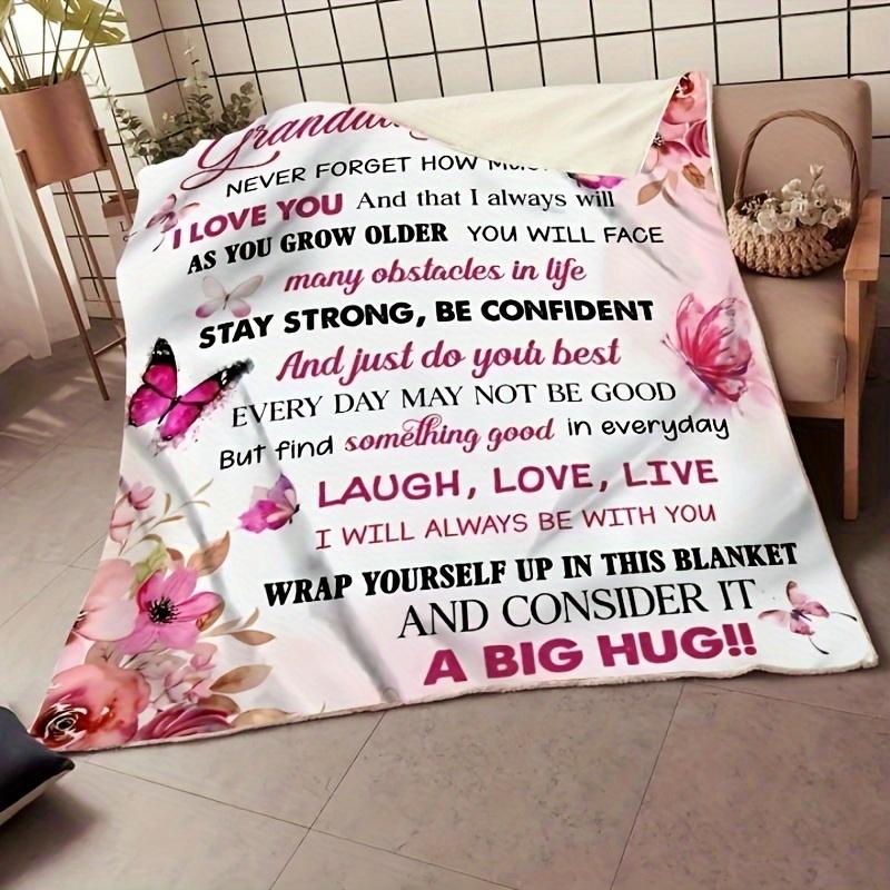 Grandparents' Gift to Granddaughter, Butterfly Pattern Soft Blanket, Flannel Blanket, 1pc