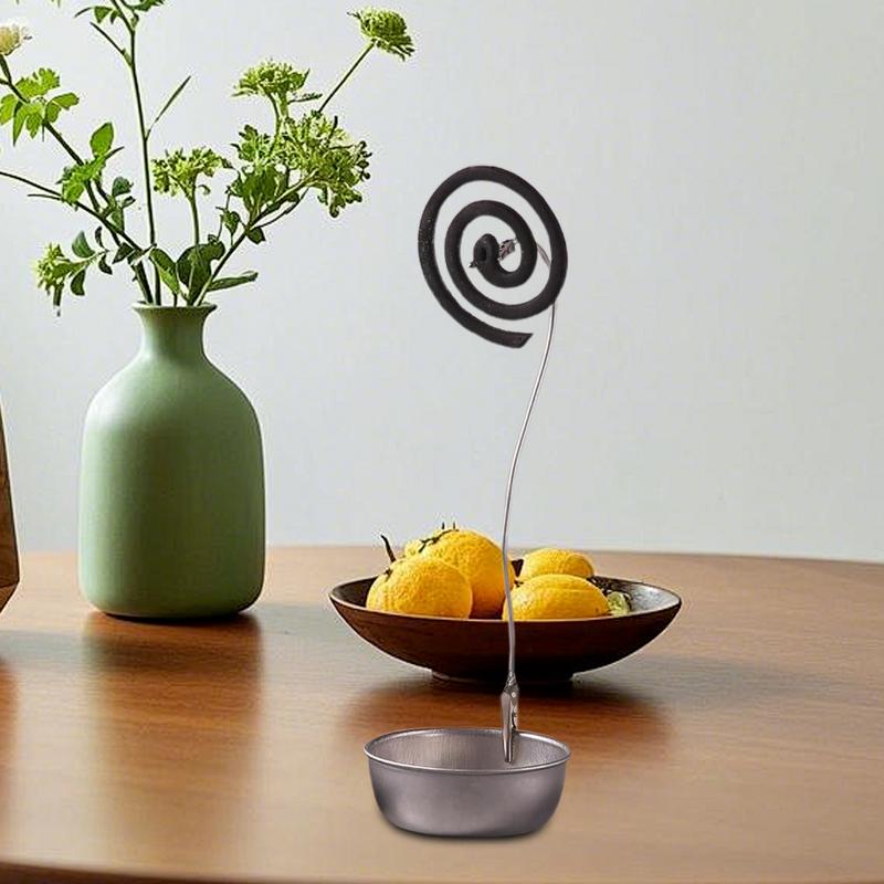 Incense Coil Clip Holder with 2 Heads Alligator Clamp 360 Degree Rotation Wire Support for Living Room Bedroom