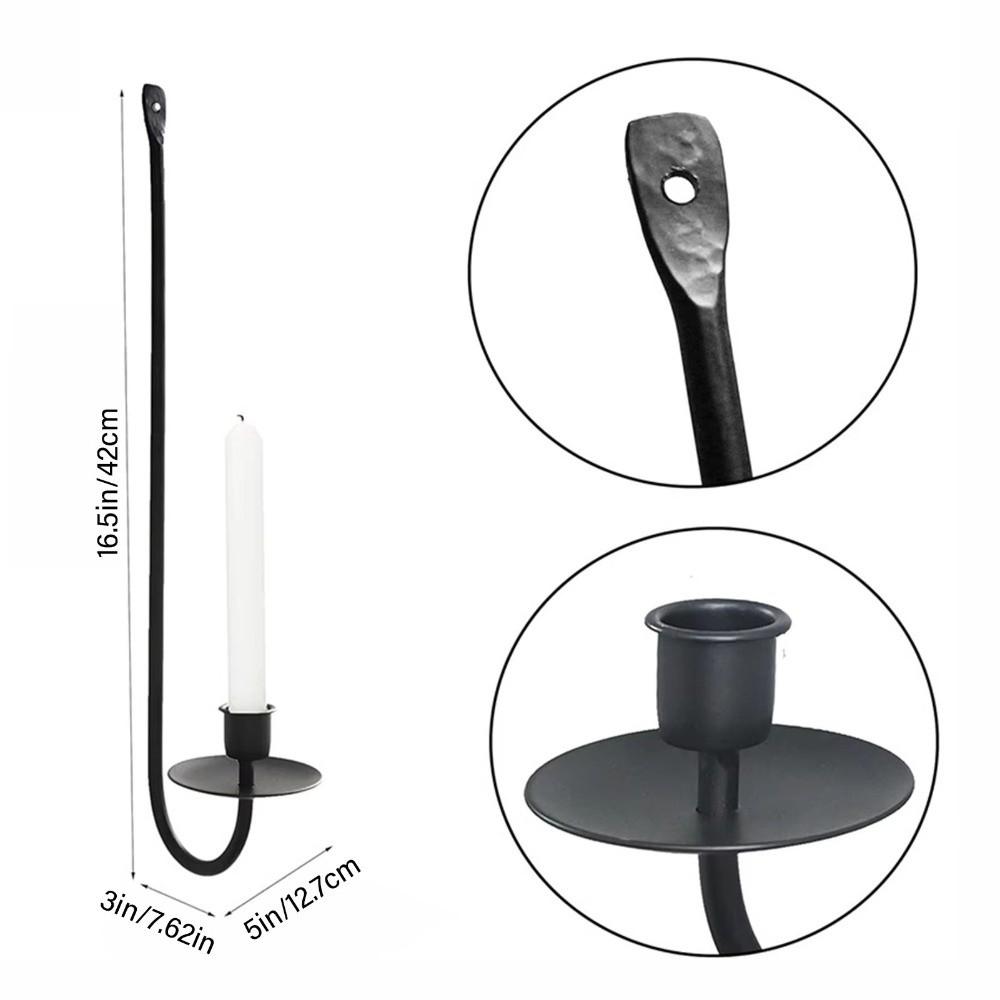 Wall Mount Candlestick Holder Metal Candlelight Dinner Props Candle Stand  Dining Table Decoration
