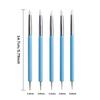 5Pcs Stainless Steel Dotting Tools Marbleizing Painting Pens 2 Way Nail Art Acrylic Silicone Point Flower Nail Pen