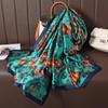 Cashew Fashion Scarf Simulation Silk Colour Blocking Temperament Beach Towel Female Silk Scarf Air Conditioning Shawl Outwear Scarf