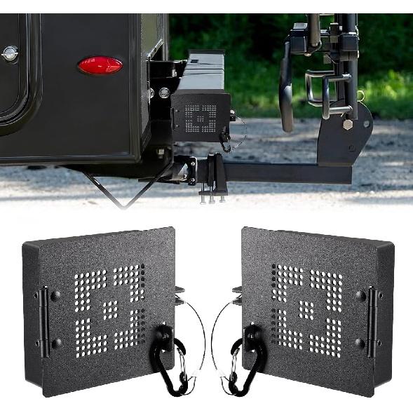 Aluminum RV Bumper End Cap 2 Pack, 4-Inch Rv Bumper Cap With Vent Holes, Rv Sewer Hose End Caps With Standard Trailer Travel Motorhome Square Bumpers