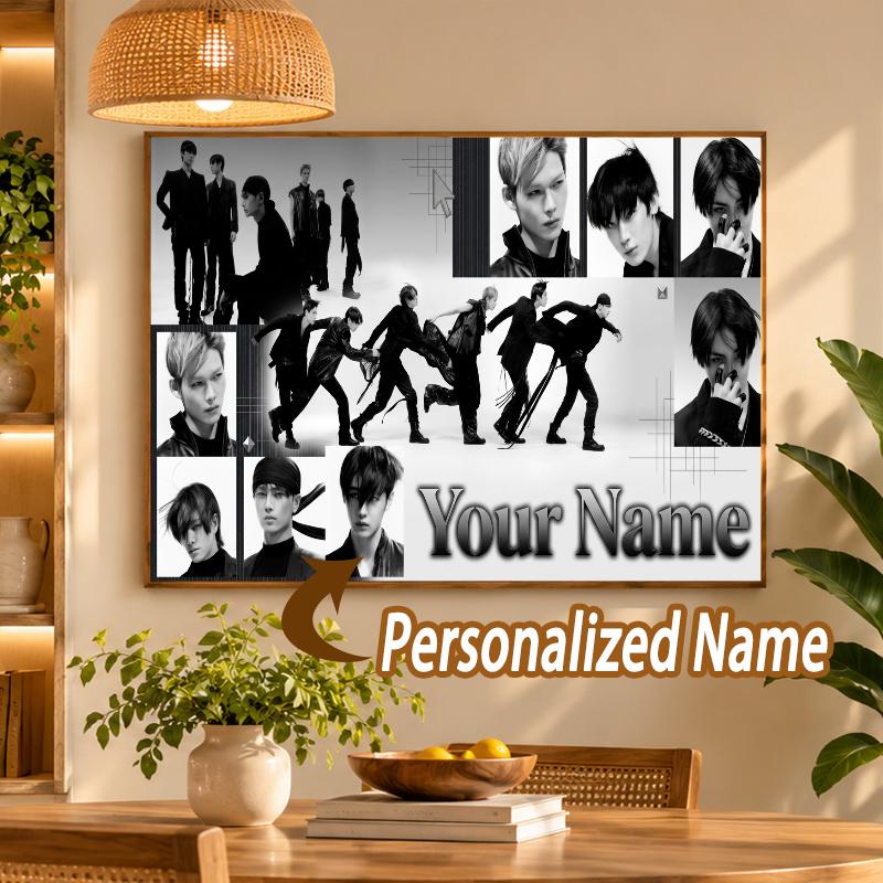 Custom Name ENHYPEN 5D Diamond Painting Personalized Full Drill Diamond Art Kit Gift