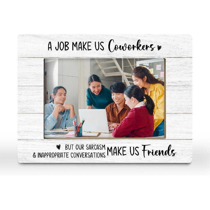 Work Bestie Gifts Picture Frame, Gifts for Work Friends Bestie Coworkers Women, Funny Coworkers Friendship Photo Frame 4x6 Horizontal Photo for