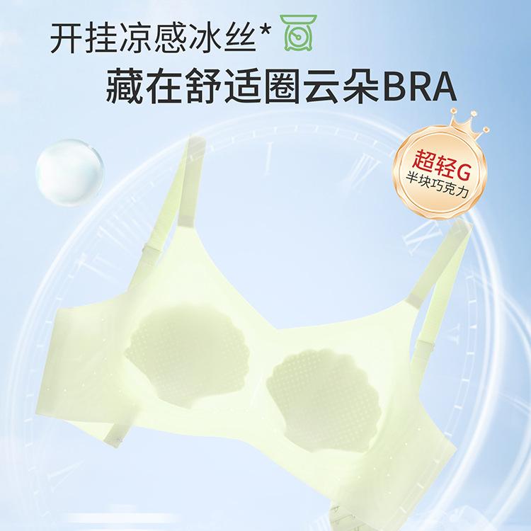 Shell Cup Ice Silk Ultra-thin Crystal Cave Cup Traceless Soft Support Breathable Thin Bra