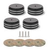 Monosaudio Speaker 400kg Weight Improved Audio Sound Vibration Compatible with 3M Tape and Screw for Home AV and Sound 4-Piece Insulators, Aluminum,