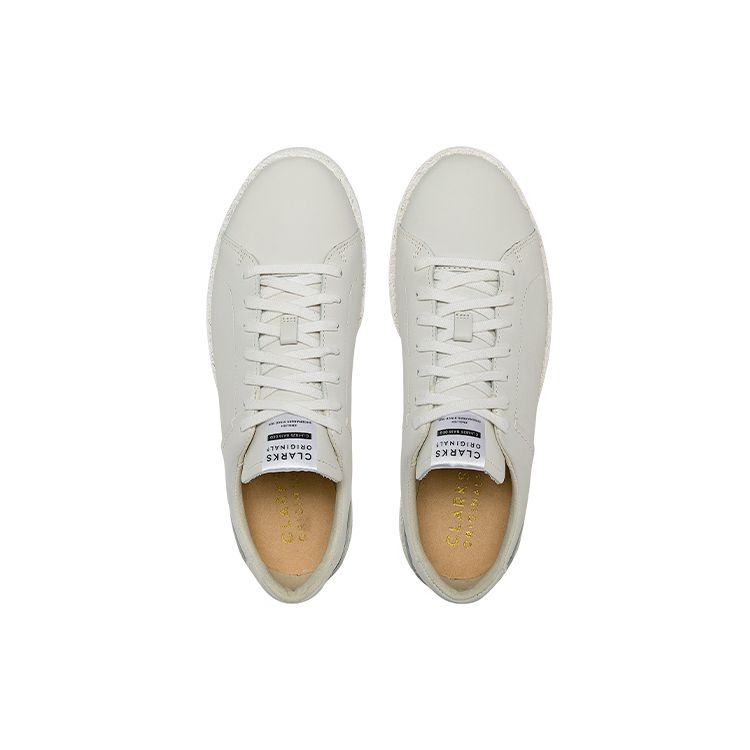 Clarks Originals Leather Low-Top Fashion Sneakers Men Sneakers Off-White 261619027