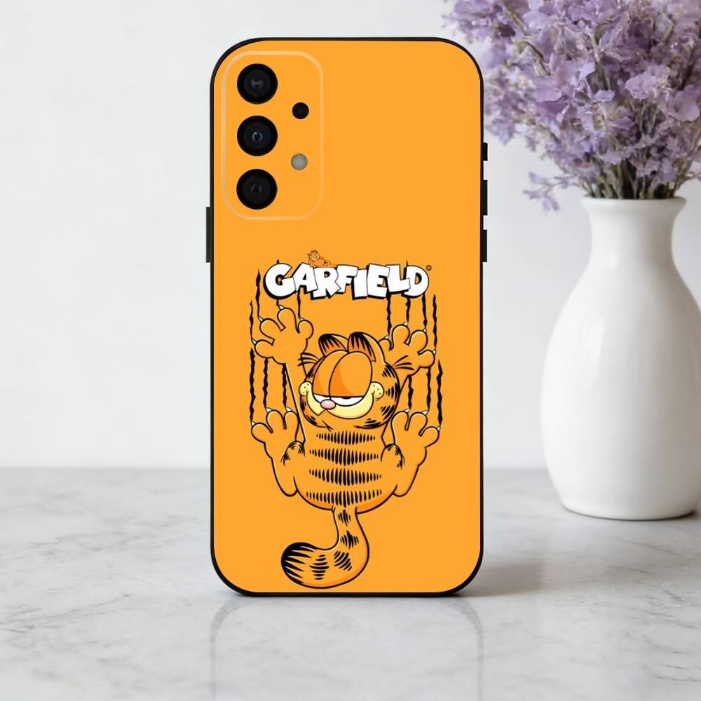 Animation Funny G-G-Garfields C-Cat-T Phone Case For Samsung Galaxy A73,A72,A71,A70,A53,A52,A51,Others Soft Black Shell