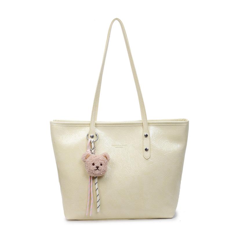 Large-capacity commuter tote bag 2025 summer new fashion trendy temperament shoulder bag hand-scratched armpit bag