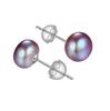 Orecchini a lobo con perle d'acqua dolce naturali in argento sterling 925 Orecchini con perle bianche coltivate per orecchini da donna Gioielli