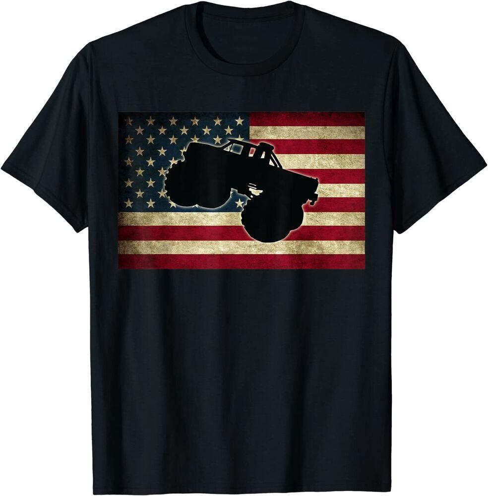 

Футболка унисекс с флагом США Big Monster Cars Big Style Truck