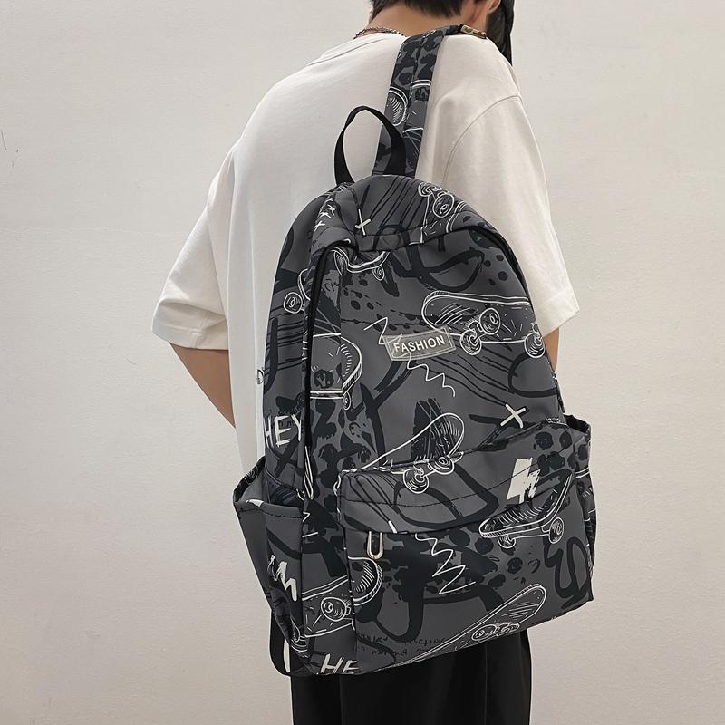 Мужской рюкзак с принтом граффити для женщин — фото 4