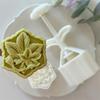 3 Styles Rabbit Leaf Pattern DIY Baking Mooncake Mold Hand Press Pastry Mold for Cake Decor Mid- Autumn Festival Bakeware Tools