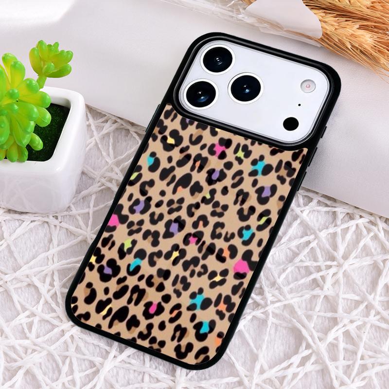 Coque de téléphone motif animal léopard pour iPhone 17 Air 16 15 11 12 14 13 Pro Max Housse antichoc