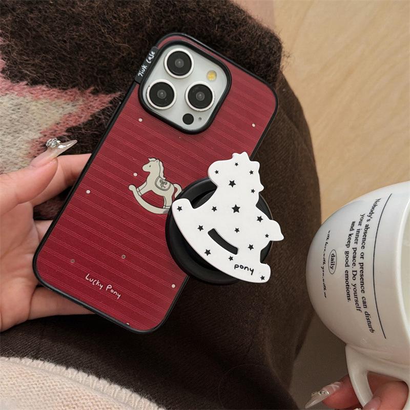 New Year Star Style Magnetic Stand Phone Case for iPhone 17/16 Pro Max/15/14