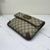 [Pre-Owned] Neo Vintage Series Gold Foil Logo Monogram Tiger Head Decorative Striped Shoulder Strap Canvas And Leather Messenger B - Excellent #NCLDCG