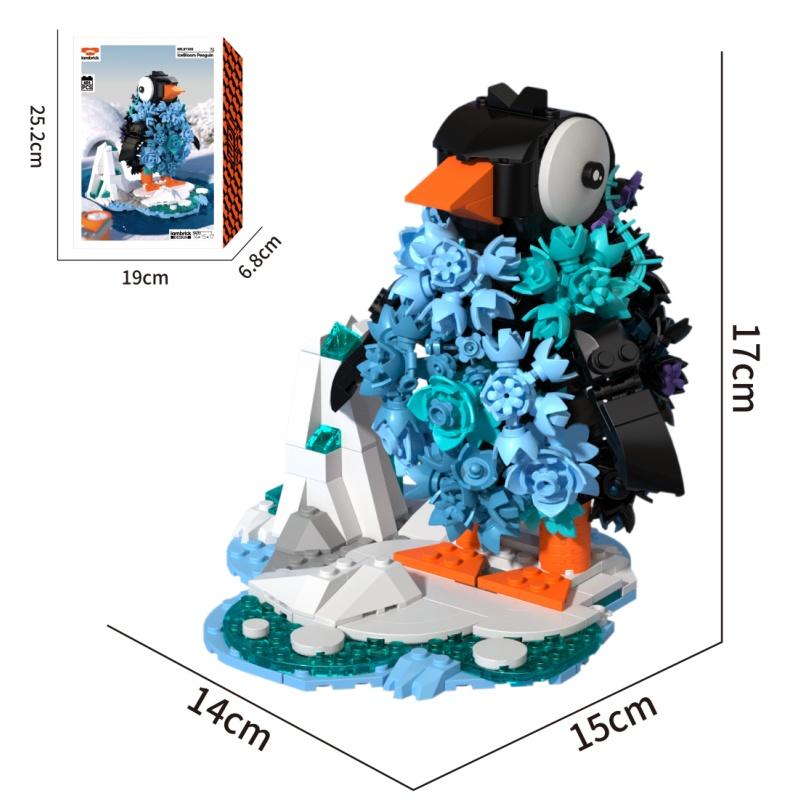 

Wild energy Ice Crystal Penguin IceBloom Flower Penguins Building Blocks Sparkling Decorative ornaments Novelty Children Toys Paper Manual
