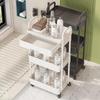 Compact Multi-Layer Rolling Storage Rack for Kitchen, Dorm, or Bathroom