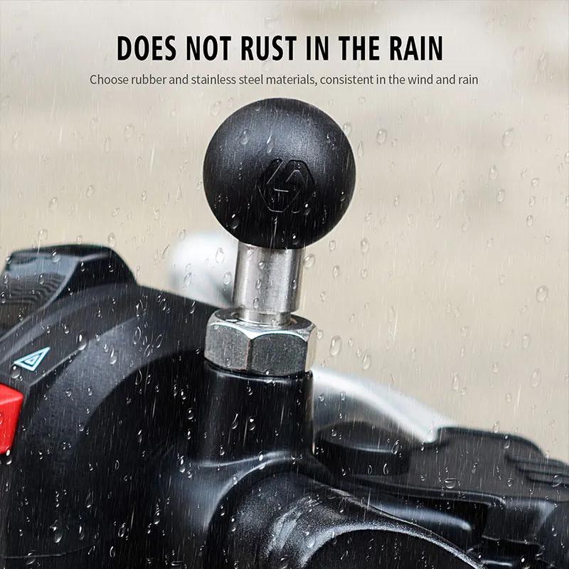 M8/M10 Screw Motorcycle Handlebar Mount Rearview Mirror Ball Head Clamp Base Stainless Steel Phone Holder Handlebar Bolt Bracket