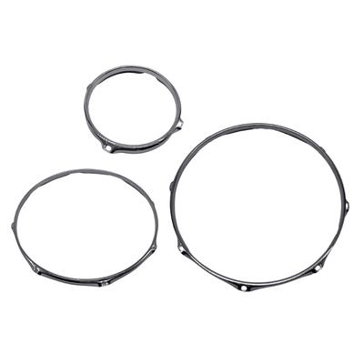 Quickly Install 1.2mm Thick Silver Drum Rimmed Enhances Sound Clear Iron Percussion Hardware for Musicians and Beginners