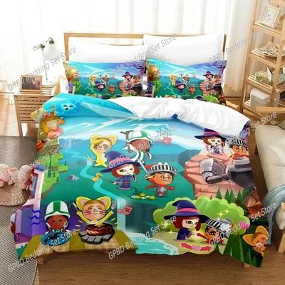 New Cartoon Game Miitopia Bedding Set Bedroom Soft Modern Bedspreads Comefortable Kids Duvet Cover Quilt Cover And Pillowcase