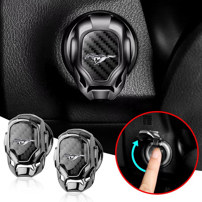 1ks Ochranný kryt na tlačítka startování jedním kliknutím pro Ford Mustang ST line Mondeo Focus Fiesta Escape Kuga Ecosport Ranger EXplorer samolepky