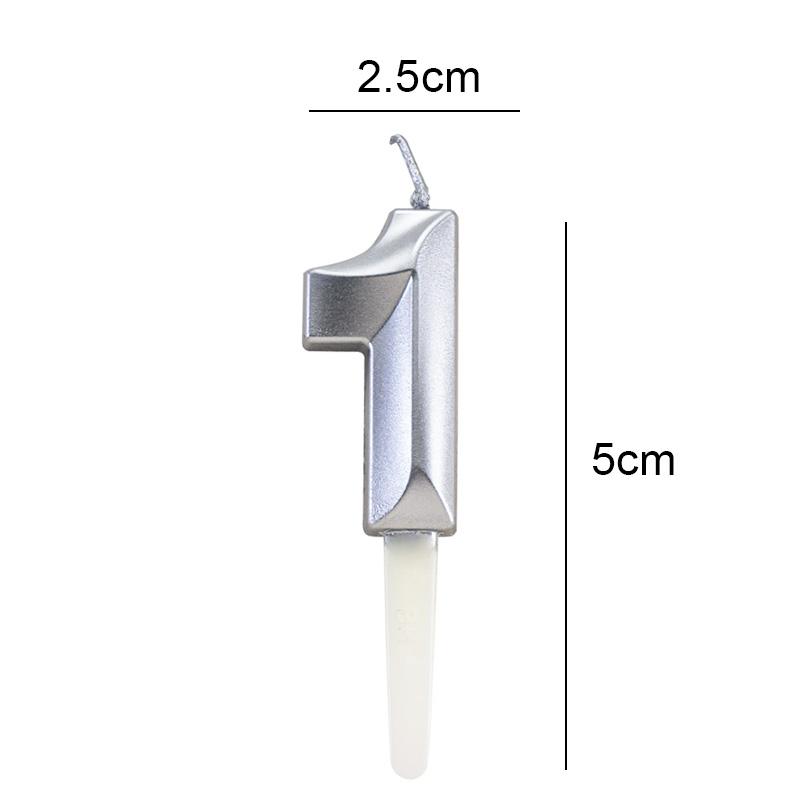 

Серебряная свеча-цифра 0-9 для украшения торта на день рождения, украшение для детского душа