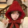 Thickened Lamb Wool Cap Balaclava Women Lei Feng Hat Casual Ear Protective Hat  Girls