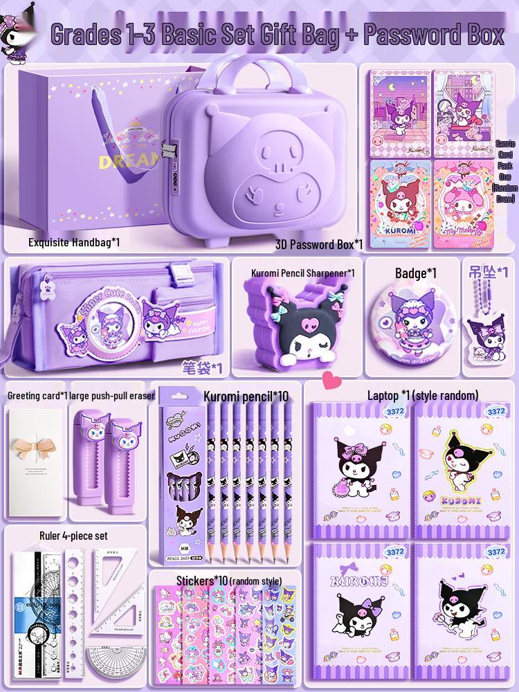 My Melody & Kuromi Back-to-School Schreibwaren Geschenkset für Erstklässler