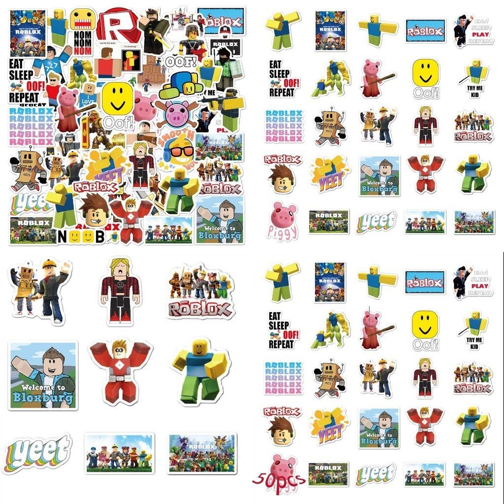 50pcs Colorful Roblox Stickers Waterproof For Diy Laptop Skateboard And Luggage