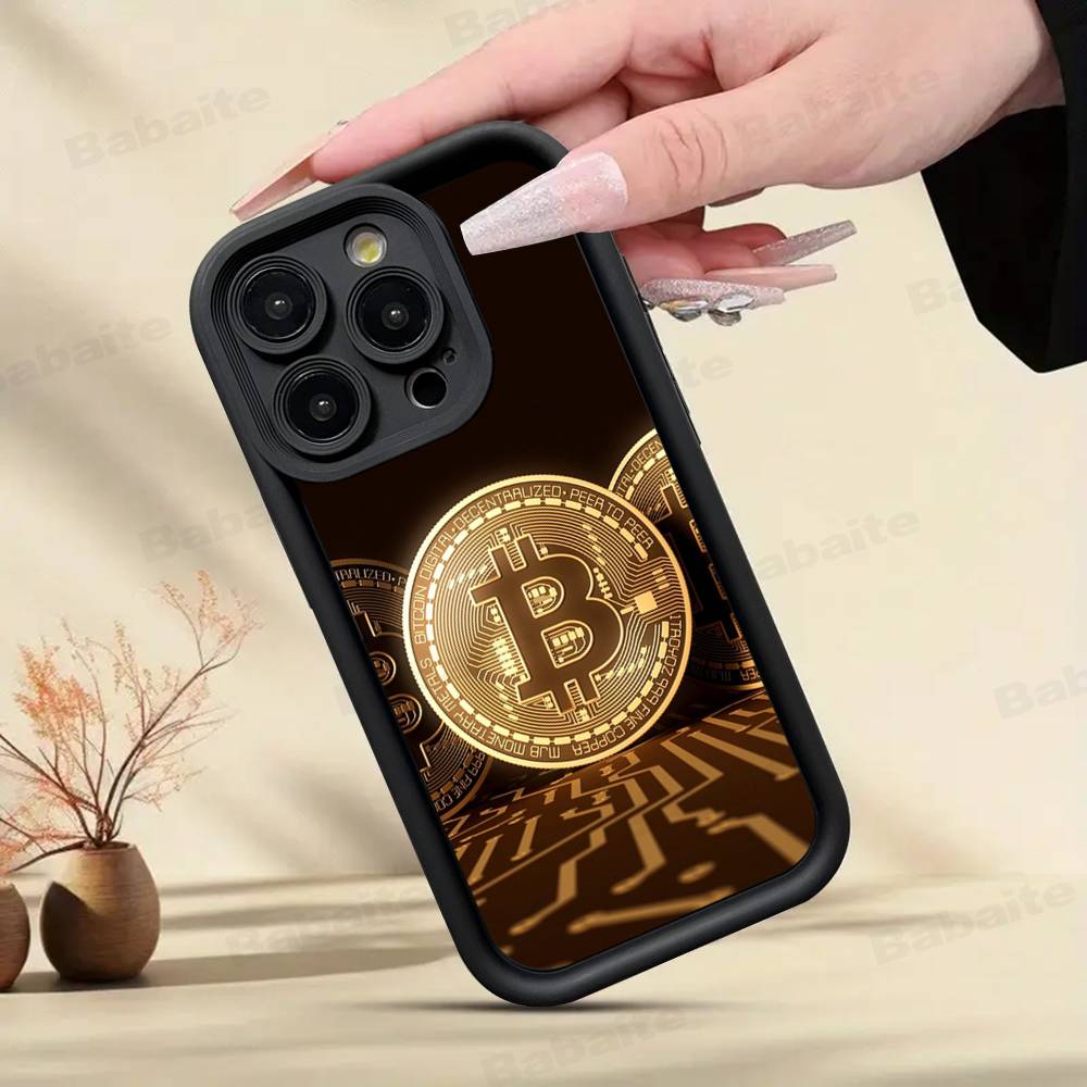 Luxury Bitcoin Phone Case For IPhone 17 16 15 13 11 12 14 Pro Max Plus Silicone Cover Shell