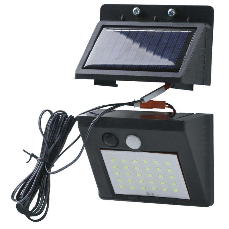 

JL-77 30LED Роздільний сонячний ліхтар Датчики руху людини IP65 Водонепроникний Нічник для зовнішнього саду, подвір я A