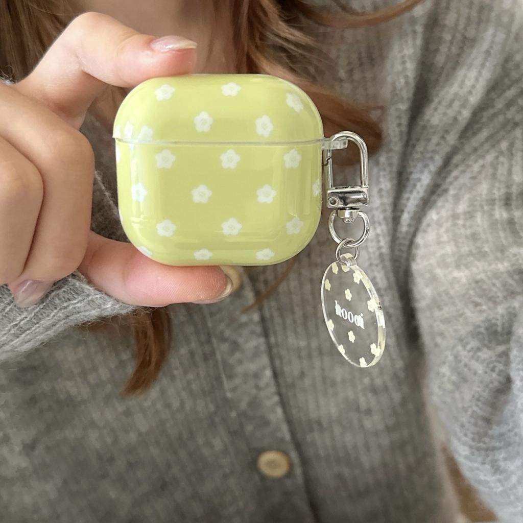 Small fresh matcha green and white flower for AirPods 1 /pro1 earphone protective case cover two or three generations of new girls