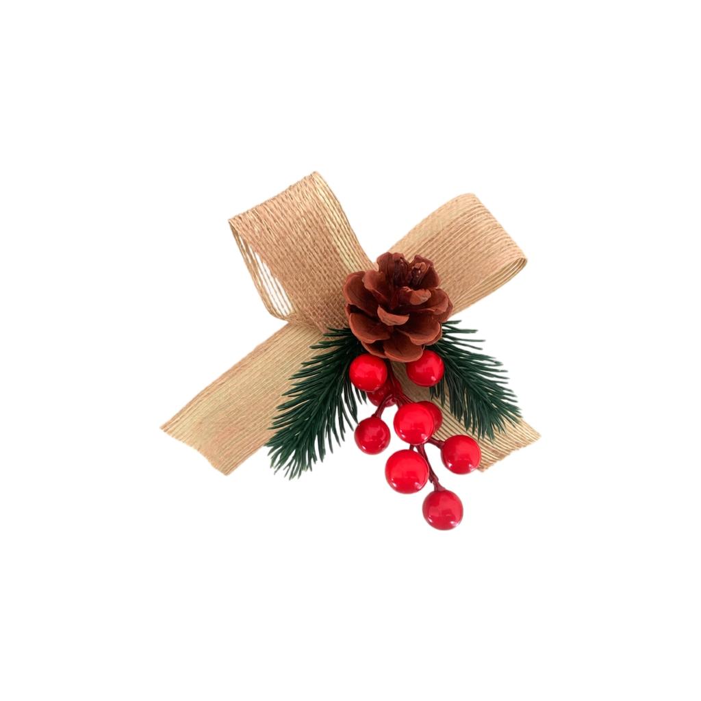 Christmas Hanging Ornament with Red and Bell, Small Christmas Tree Decoration Accessory