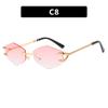Small Frame Hexagon Sunglasses Women  Luxury Brand Metal Rimless Rhombus Sun Glasses For Female Retro Polygon Eyewear UV400