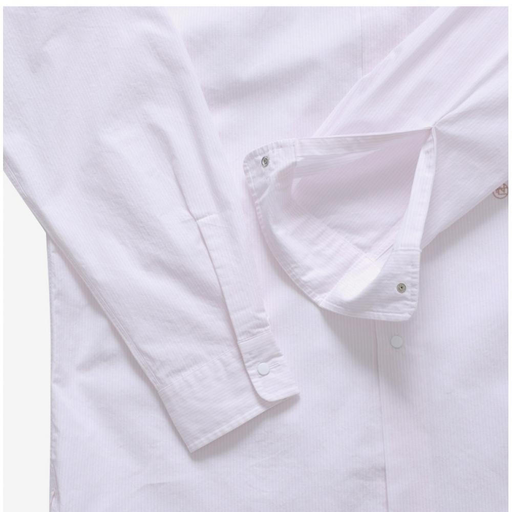 Nanamica Regular Collar Stripe Wind Unisex Shirt Sugf362e
