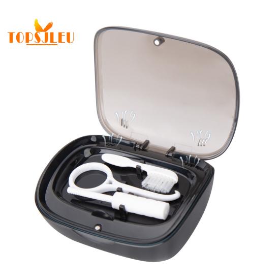 Étui de retenue à Double couche avec outil de retrait de miroir-boîte de rangement pratique pour prothèses dentaires, aligneurs et appareils orthodontiques