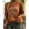 Western Women'S Fashion Casual Long Sleeve V-Neck Base T-Shirt