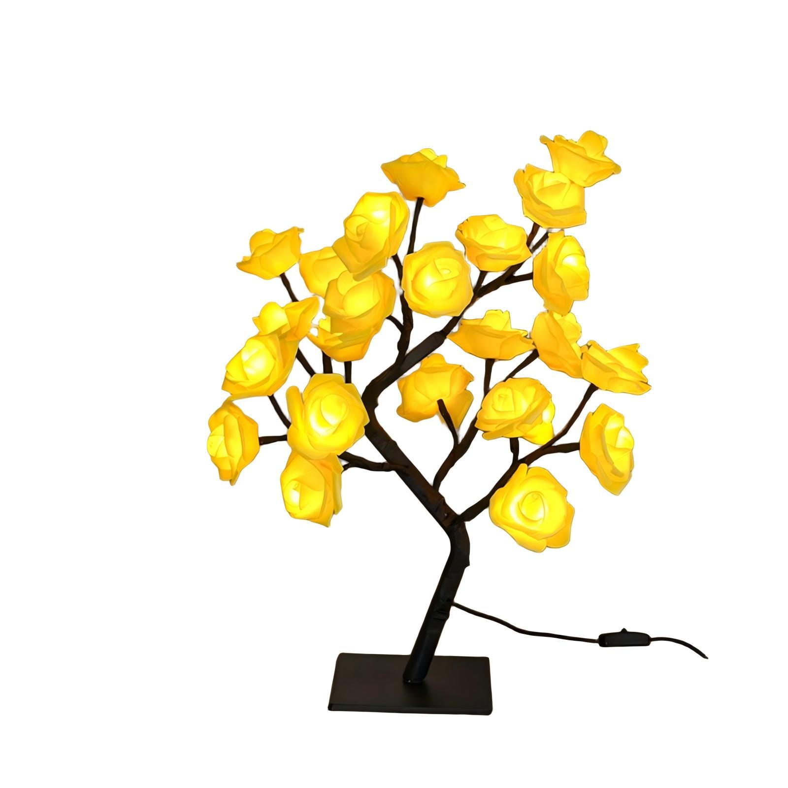 

Valentine s Day Rose Tree Light Home Scene Decoration Lights Background Colorful Flower Tree Light USB One Size жовтий