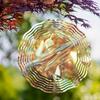 10 Inch Orange Golden Wind Spinner 360 Degree Rotating Metal Wind Chime for Outdoor Garden Patio Balcony Decor All Season Gift