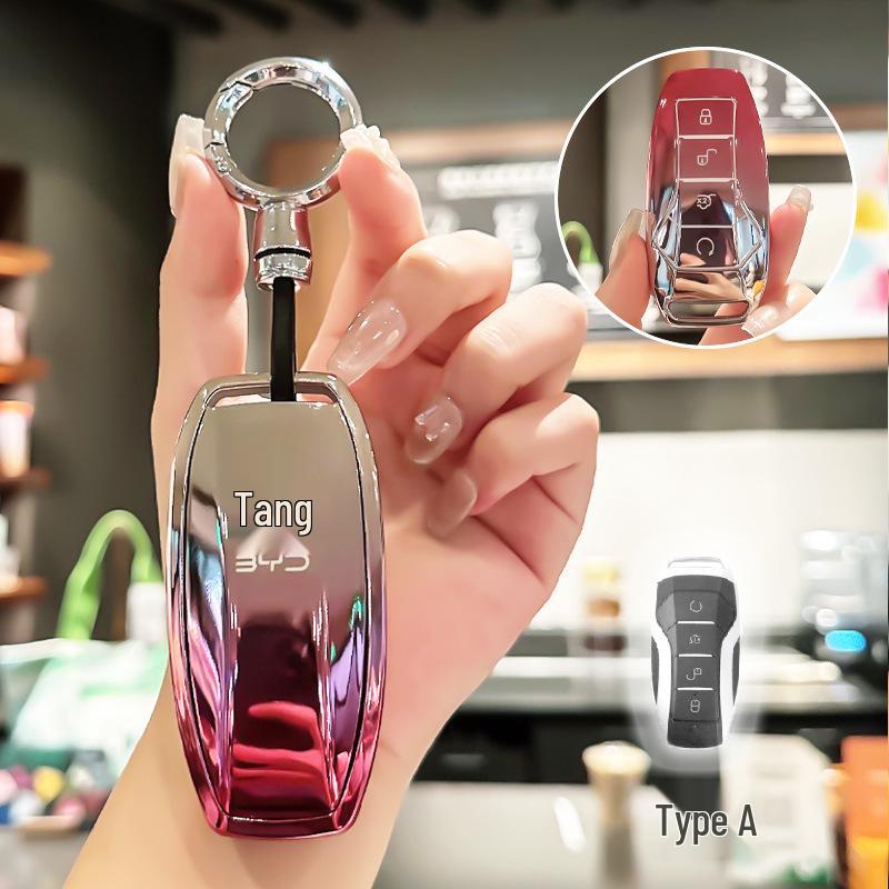 BYD Key Case for Han, Dolphin, Seagull, Mini, Yuan, Tang, Song Pro, and Qin Plus.
