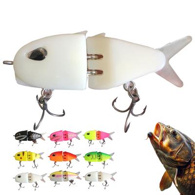Bass Fishing, Swimbait Fishing , Slow Sinking Swimming With Double Hook, Multi-Jointed Hard Body Swimbait For And Saltwater