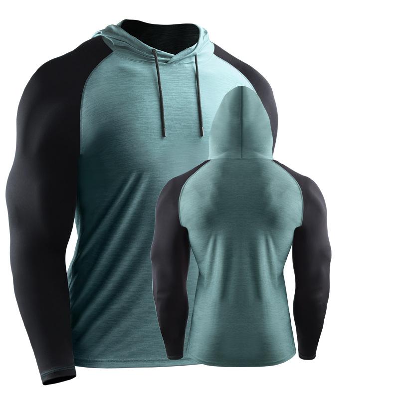 

Мужские толстовки с капюшоном для бега Футболки Фитнес Бег Спортивная одежда Куртки Быстросохнущие леггинсы Длинные рукава Базовый слой Трикотажные изделия XL