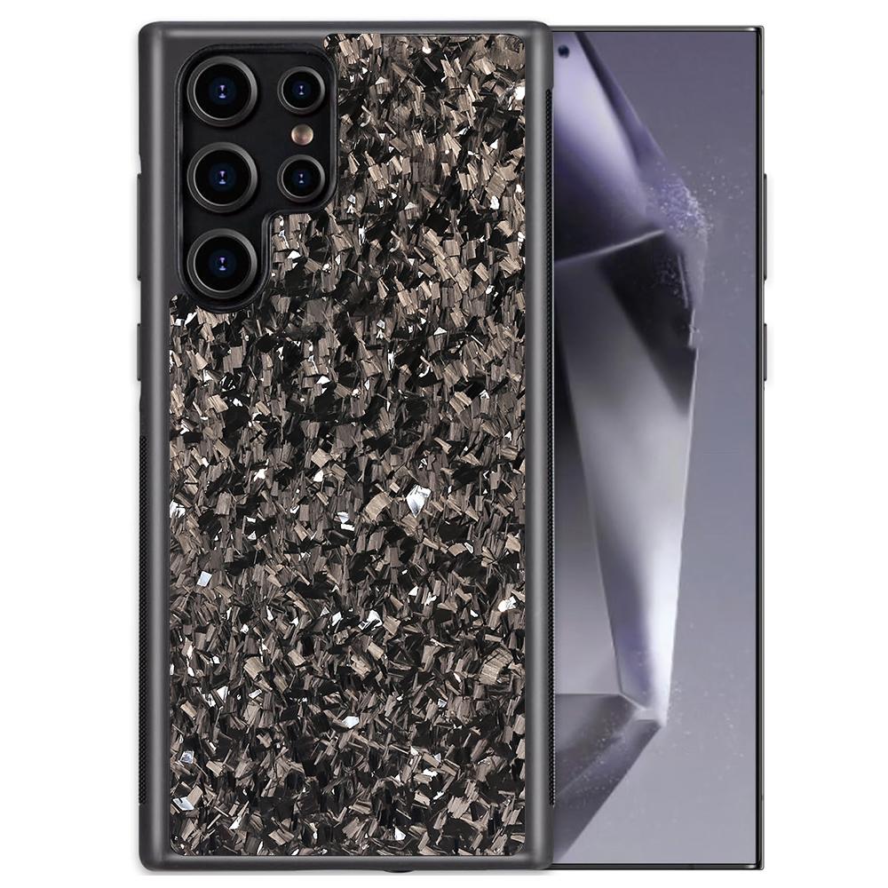 

For Samsung Galaxy S23 Ultra Magnetic Case Forged Texture Aramid Fiber+TPU Anti-Slip Phone Cover F